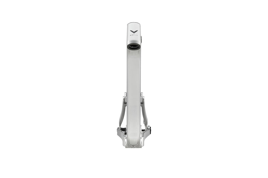 Dirtlab Iuhu CP pedal MTB frame — Concentric Pivot suspension, Gloss Silver Metallic finish