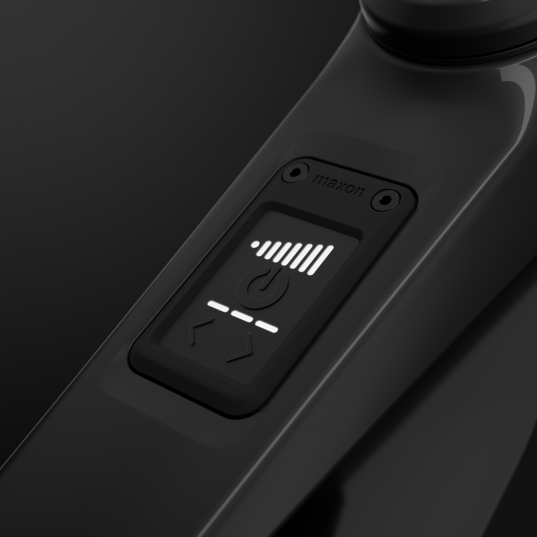 Maxon BikeDrive AIR HMI, top-tube display (Maxon product photo)