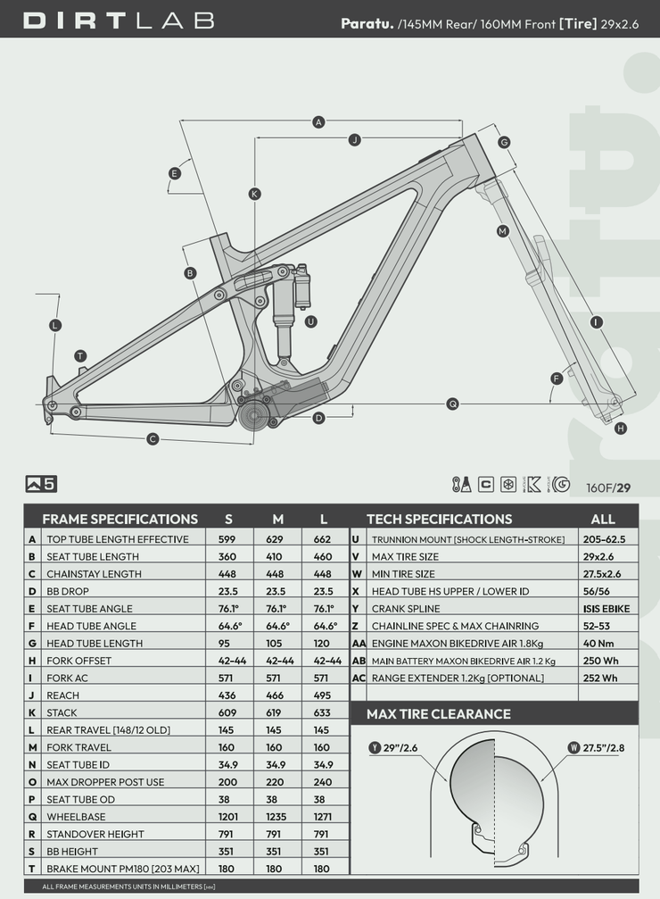 Paratu E-Bike Frame Kit standard colors UDH incl. Maxon Bikedrive air enginesystem - bikelab-inc