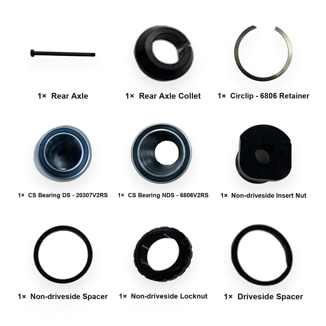 Rear Axle Full Kit — CS Rear (CS-RearAxle) - kit contents