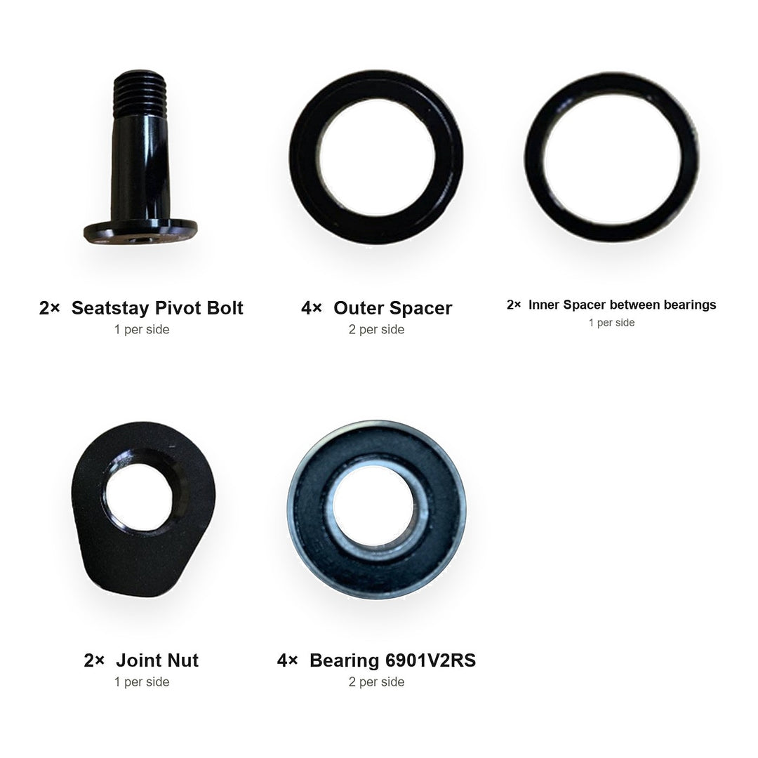 Rocker — Seatstay Pivot Kit (RK-SS) - kit contents