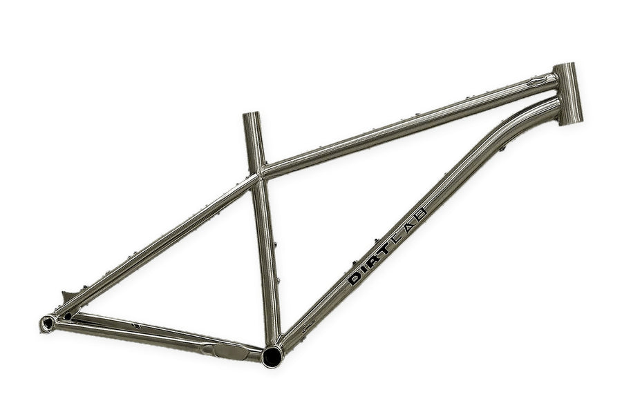 Dirtlab Iuhu LT Ti titanium hardtail frame, brushed titanium