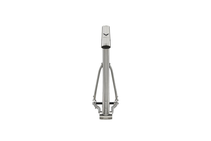 Dirtlab Haipis BP titanium frame — handbuilt 3Al-2.5V, raw brushed finish