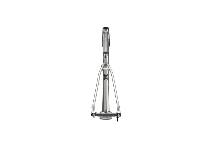 Dirtlab Haipis BP titanium frame — handbuilt 3Al-2.5V, raw brushed finish