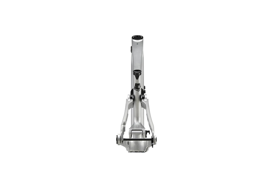Dirtlab Iuhu CP pedal MTB frame — Concentric Pivot suspension, Gloss Silver Metallic finish