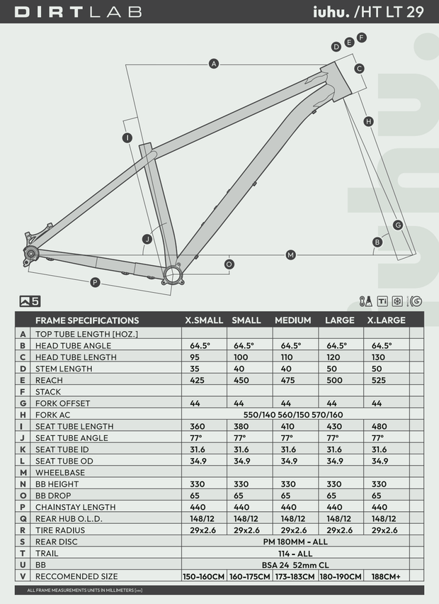 Dirtlab Titanium Frame Iuhu LT - bikelab-inc