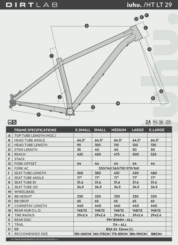 Dirtlab Titanium Frame Iuhu LT - bikelab-inc